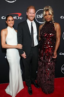 Prince Harry and Meghan Markle and Serena Williams