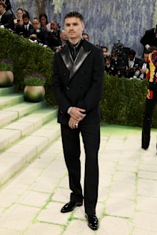 Romeo Beckham attends the 2026 Met Gala celebrating "Costume Art" at the Metropolitan Museum of Art on May 04, 2026 in New York City. 