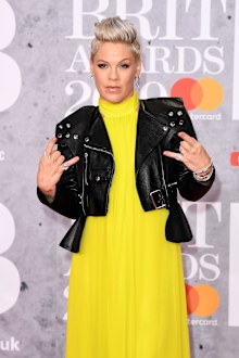 Pink attends The BRIT Awards 2019 held at The O2 Arena on February 20, 2019 in London, England. 