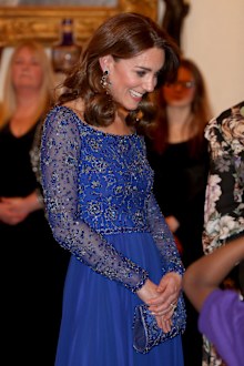 Kate Middleton hosts palace reception wearing 2016 gown, hours after attending event with Meghan and Harry