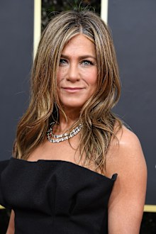 Jennifer Aniston arrives at the 77th Annual Golden Globe Awards at The Beverly Hilton Hotel on January 5, 2020.