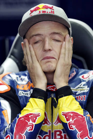 He lost the title to rival Alex Marquez. (AAP)