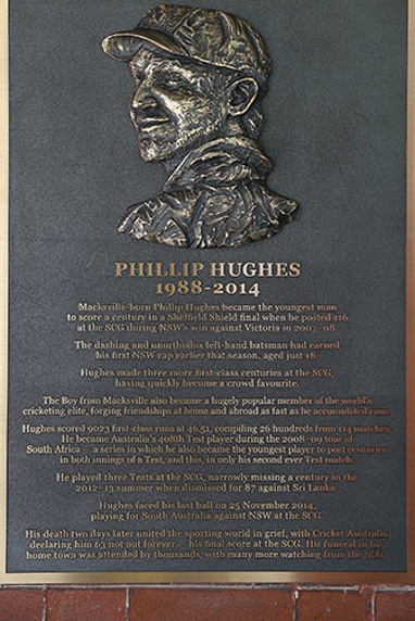 It is positioned outside the dressing room in the historic Members' Stand.