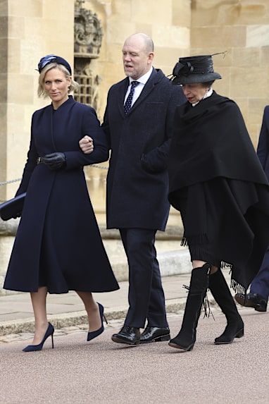 Zara Tindall, Mike Tindall and Princess Anne 