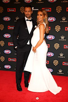 Jimmy Bartel and Nadia Bartel at the 2018 Brownlow Medal