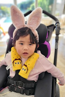 Elena has made amazing strides since leaving hospital before Christmas 2021.