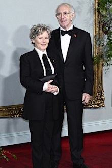 Imelda Staunton and Jonathan Pryce attend "The Crown" Season 5 World Premiere at Theatre Royal Drury Lane on November 08, 2022 in London 