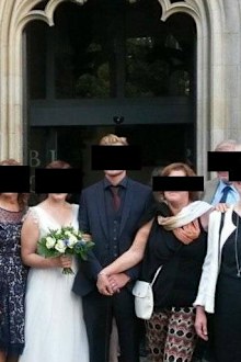 Clingy mother-in-law's wedding photo shocks bride