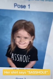 Mum left in stitches after daughter's school photo mishap