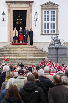 King Frederik X of Denmark and Queen Mary of Denmark attend the 86th Birthday celebrations of Queen Margrethe II of Denmark on April 16, 2026 in Fredensborg, Denmark. (Photo by Martin Sylvest Andersen/Getty Images)