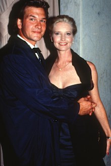 Patrick Swayze and Lisa Niemi pose for a photo circa 1985.