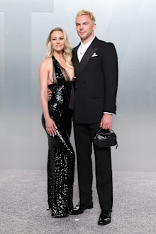 LOS ANGELES, CALIFORNIA - MARCH 15: (L-R) Bryana Holly and Nicholas Hoult attend the 2026 Vanity Fair Oscar Party Hosted By Mark Guiducci at Los Angeles County Museum of Art on March 15, 2026 in Los Angeles, California. (Photo by Amy Sussman/Getty Images for Vanity Fair)