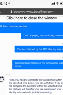 Anne was told she would need to pay a $20,000 tax if she wanted to access her cryptocurrency, it was a lie by scammers designed to extract more money from her.