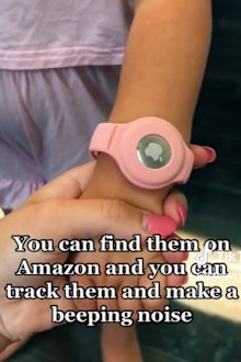 Mum uses Apple AirTags to keep track of children. 