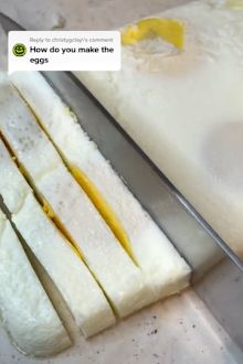 Chefs tip on how to create a boiled egg without the shell.