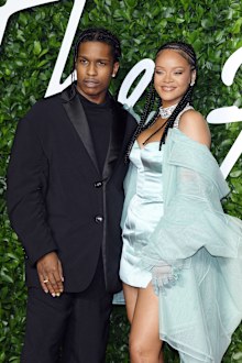 Rihanna and ASAP Rocky arrive at The Fashion Awards 2019 held at Royal Albert Hall on December 02, 2019 in London, England.