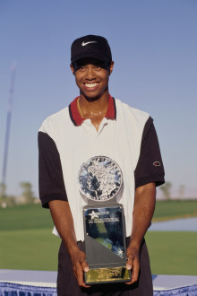 Tiger Woods after his first PGA Tour win in 1996.