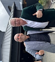 The Block 2023 Charming Street Auction Day: Buyer Agent Frank Valentic and Scott Cam arrive