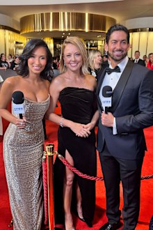 MAFS couple Evelyn and Duncan on the Logies red carpet for 2025 with Ally Langdon