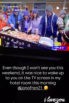 Travel Guides star Jono Fren receives special message from wife Dani during surprise TV cameo  