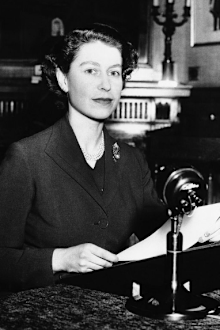 Queen Elizabeth II's first Christmas message broadcast on radio in 1952.