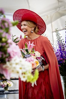 NAIROBI, KENYA - MARCH 18: Queen Maxima of The Netherlands visits a Dutch Kenyan business forum with themes of flowers and innovation on March 18, 2025 in Nairobi, Kenya.  (Photo by Patrick van Katwijk/Getty Images)