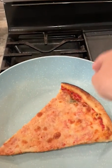 Cold pizza TikTok