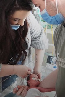 premature baby percy parents rebecca and keiran mcshane