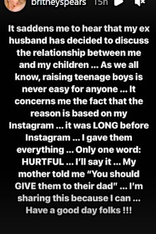 Britney Spears hits back at ex Kevin Federline's claims about their sons.