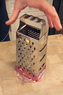 Incredible cheese grating hack to ensure no mess