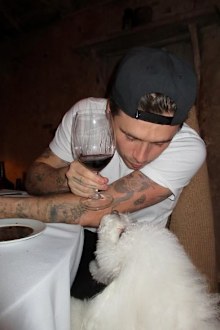 Brooklyn Beckham shared photographs of himself drinking what was thought to be a $34,000 bottle of wine.
