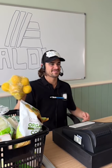 aldi comedy video checkout
