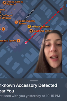 Woman tracking device