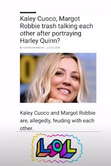 Kaley Cuoco, Margot Robbie, feud, Instagram, post, response
