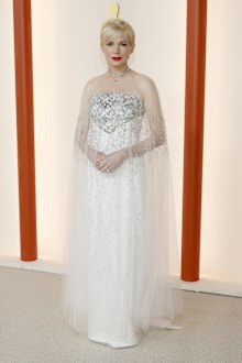 HOLLYWOOD, CALIFORNIA - MARCH 12: Michelle Williams attends the 95th Annual Academy Awards on March 12, 2023 in Hollywood, California. (Photo by Mike Coppola/Getty Images)