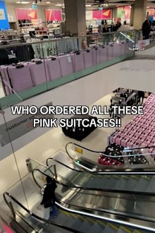 Kmart melbourne cbd pink suitcases