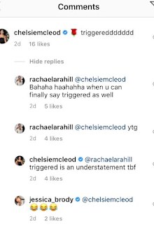 Matt Agnew, Chelsie McLeod, split, comment, Instagram