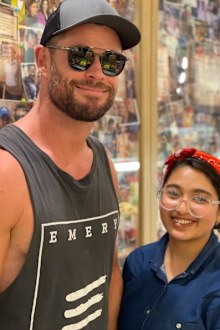 Chris Hemsworth frequented Chargrill Charlie's in Sydney, Woolahra.