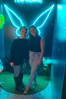 Emma with her younger sister, Amy.