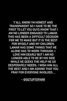 Lamar Odom, Sabrina Parr, end engagement, split, annoncement