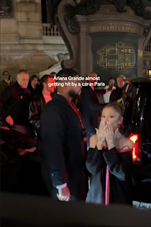 Ariana Grande almost hit by car in Paris