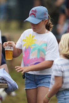 Mia Tindall at the Defender Burghley Horse Trials at Burghley House near Stamford