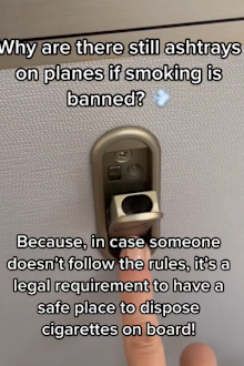 The ashtray pops out of the toilet door