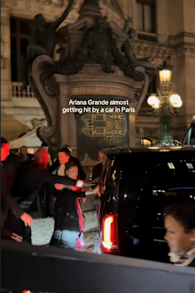 Ariana Grande almost hit by car in Paris
