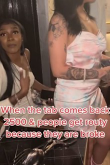 2500 bill fight at restaurant