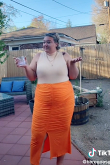 Plus-size influencer defends choice of work attire