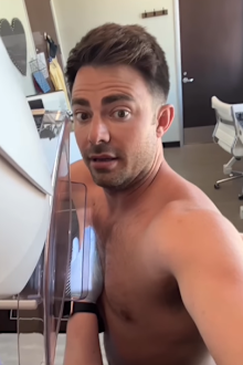 Mean Girls actor Jonathan Bennett gets a mammogram to raise awareness for breast cancer.