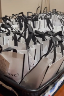 Bride reveals DIY wedding welcome bags