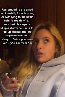 He had said he was going to sleep when she saw his steps going up.