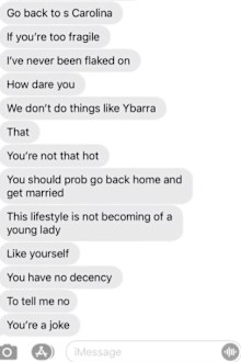 Woman receives onslaught of vile message